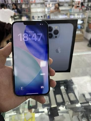 iphone 256: IPhone 13 Pro Max, Б/у, 256 ГБ, Sierra Blue, Коробка, 80 % — 3