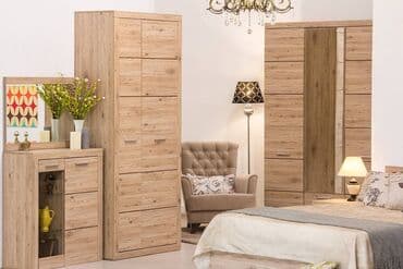 шкаф в оше: Шифоньер, Новый, Прямой, цвет - Бежевый, ЛДСП — 6