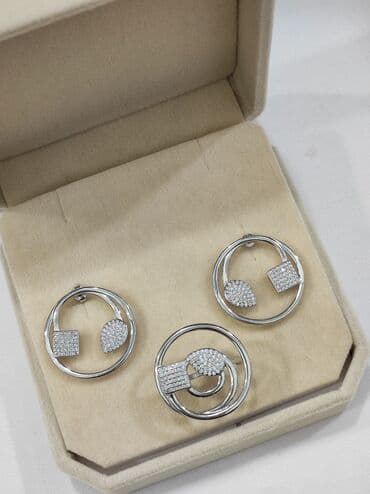 свадебные наборы ручной: Серебряный Набор  925 пробы Серьги детские Размеры имеются Цена — 2