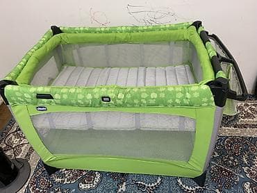 chicco манеж: Манеж-колыбель Chicco 3-в-1, зеленый Функциональный комплект для — 4