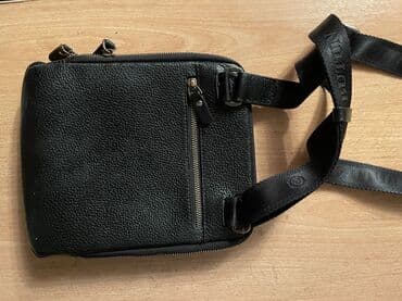 женская джинсовая одежда больших размеров: Барсетка, Butun, Материал: Натуральная кожа, Б/у — 3