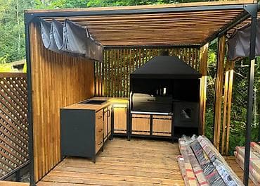 купольные беседки: Современный уличный навес/пергола с архитектурным дизайном - — 8