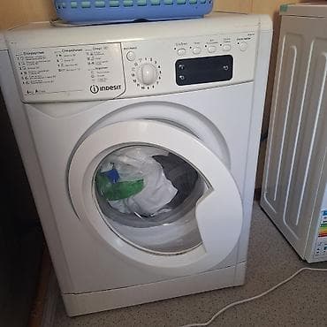 Стиральная машина Indesit, б/у фронтальная загрузка. Основные