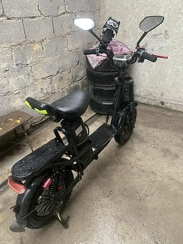 Электроскутер/электросамокат с сиденьем, усиленной рамой и полным