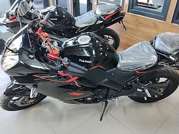 Спортивный мотоцикл Tulpar 168R (надпись на обтекателе) в черном цвете