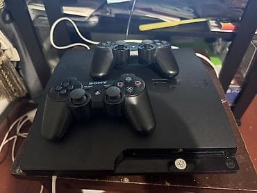 кабель для подключения интернета к компьютеру: PlayStation 3 Slim + 2 беспроводных геймпада - Модель: Sony — 3