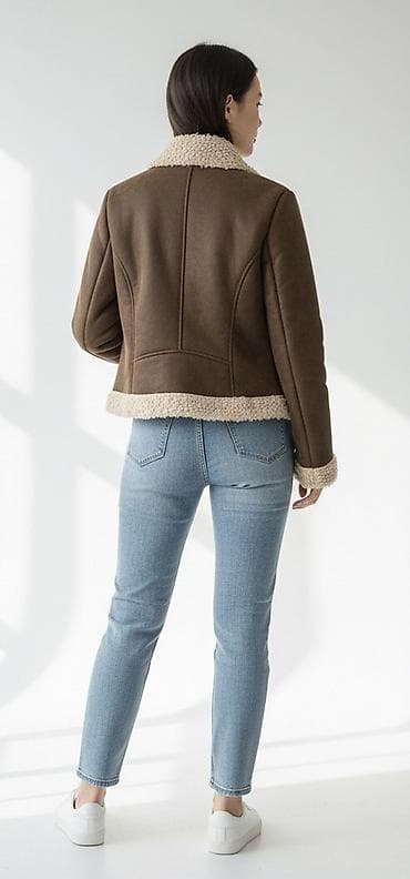 pull bear: Дубленка, Классическая модель, Турция, Короткая модель, S — 4