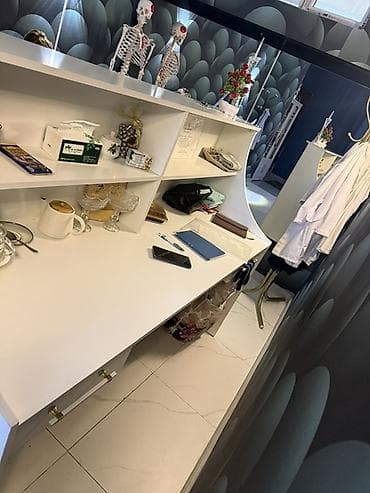 бу мебил: Кеңсе эмереги комплекти, Колдонулган, Тумба, Өзү алып кетүү, түсү - Ак — 2