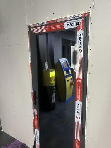 Двери для домов и квартир, Стеклянная, Одностворчатая, Правосторонняя, цвет - Серый