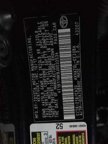 gs 450: Toyota Camry: 2018 г., 2.5 л, Автомат, Бензин, Седан — 6