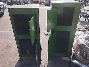 Офисные шкафы: Офисный шкаф, Б/у, цвет - Зеленый, Другой материал — 1