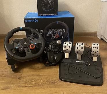 Видеоигры и приставки: Игровой комплект для автосимуляторов Logitech G: руль, педали и ручная — 2