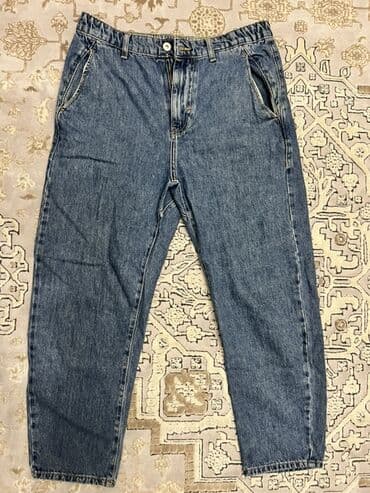 Свитерлер: Джинсы Zara из плотного денима, классический синий цвет индиго — 3