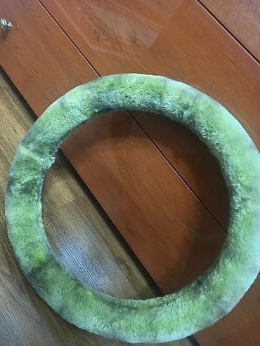 накидка мех: Меховой Чехол на руль, цвет - Зеленый — 5