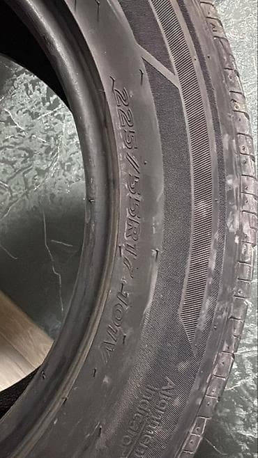 w210 55: Шины 225 / 55 / R 17, Лето, Б/у, Легковые, Корея, Hankook — 1