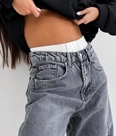 baggy: Джинсы, Карго, Турция, Высокая талия, Вареные, S, XS — 1