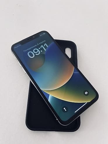 iphone иксер: IPhone X, Б/у, 64 ГБ, Серебристый, Чехол, 100 % — 2
