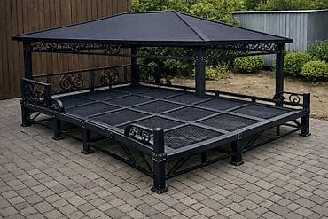 выбор: Садовые качели Металл, Со спинкой, С крышей — 2