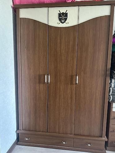 study table: Детская гарнитура, Для мальчика, ДСП, цвет - Коричневый — 3