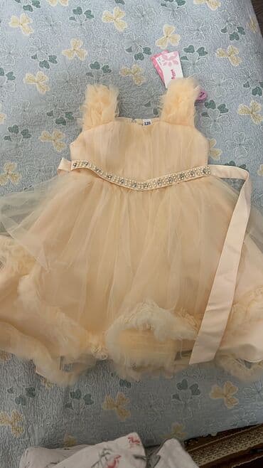 детиский машина: Детское платье, цвет - Розовый, Новый — 2