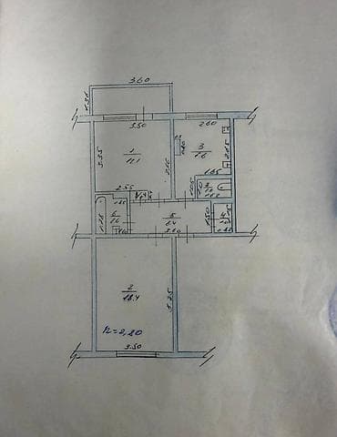 гостиница аламидин: 2 комнаты, 49 м², 105 серия, 5 этаж, Старый ремонт — 7