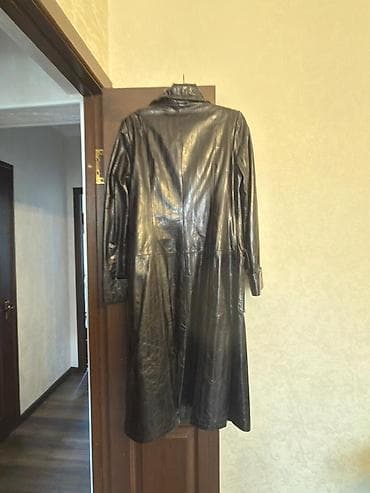 плащ кожаный женский: Плащ, Классическая модель, M — 3