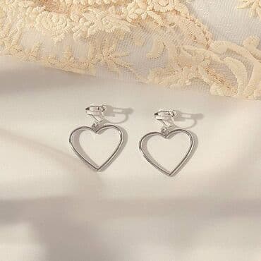 свадебные платья для покрытых: Клипсы, серьги этнические, средней величины (около3 см). Цена за — 3