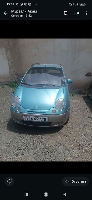 Транспорт: Daewoo Matiz: 2005 г., 0.8 л, Автомат, Бензин, Хэтчбэк — 1
