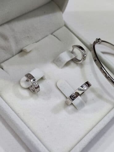 самые красивые свадебные платья в мире: Серебряный Набор+ браслет Карьтие Дизайн Италия Серебро 925 пробы — 6