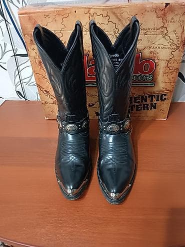 нью роки: Мужские кожаные байкерские ботинки Laredo Rockstar черного цвета — 4