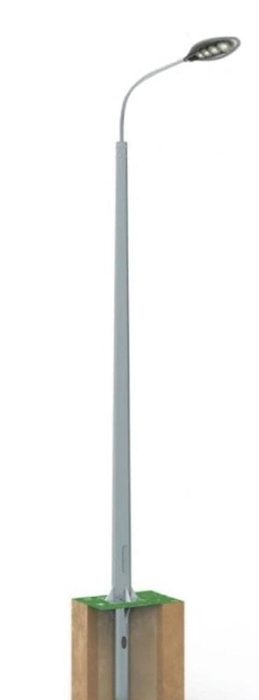 фонарный столб: Опора уличного освещения (световая мачта) с изогнутой консолью под — 2