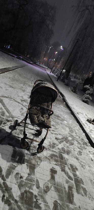 детские коляски для мальчиков: Коляска, цвет - Серый, Б/у — 1