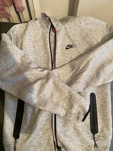 парная одежда: Мужская толстовка, M, Nike, Новый, цвет - Серый, Платная доставка, Самовывоз — 1