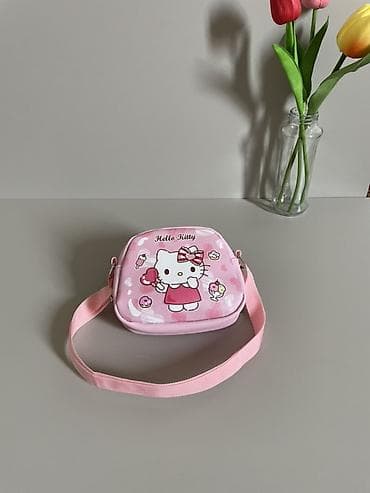 american eagle: Детская сумочка через плечо Kuromi (фиолетовая,розовая). Рюкзак — 2