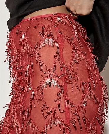 кызыл кия кыз: Стильная юбка, Размер М. Как на фото — 3