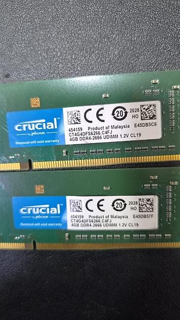 e5 2666: Оперативная память (RAM) для ПК, Б/у, Crucial, 4 ГБ, DDR4, 2666 МГц — 1