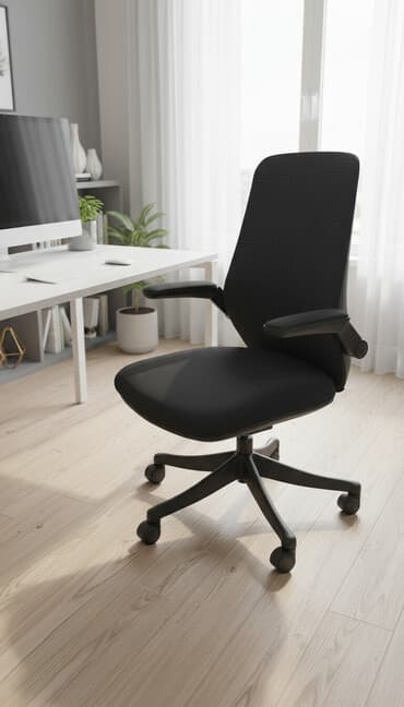 Офисное кресло, С колесиками, цвет - Черный