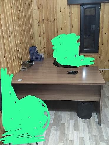 рабочий диван: Комплект офисной мебели, Диван, Кожа, цвет - Синий — 3