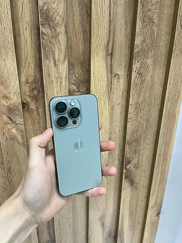 IPhone 15 Pro, Б/у, 256 ГБ, Natural Titanium, Защитное стекло, 89 %