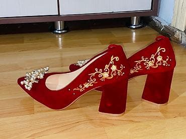 замшевые: Красные замшевые туфли в высоком качестве-2000 сом✨ 💯 оригинал с — 4