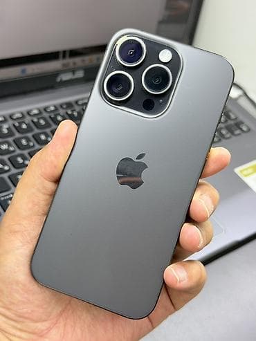 iphone 13 pro max osh: IPhone 15 Pro, Б/у, 128 ГБ, Black Titanium, Защитное стекло, Чехол, 87 % — 1