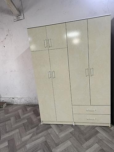 выкатная тумба под стол: Комод для одежды, Новый, Без зеркала, ЛДСП, цвет - Серый — 5