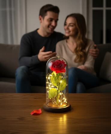 светильники розы: Роза светильник, роза в колбе Элегантная — 1