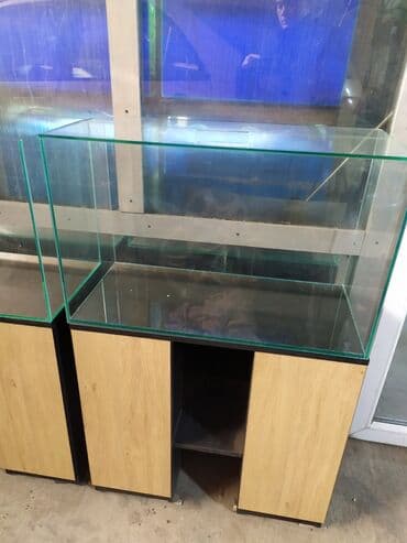 аквариумная рыбка: Новый аквариум объёмом 100 л. с крышкой, с тумбой. можно и по — 1
