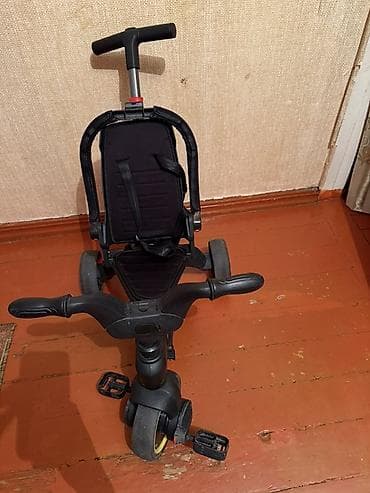 велоколяска цена: Детский трехколесный велосипед-каталка с родительской ручкой - — 3