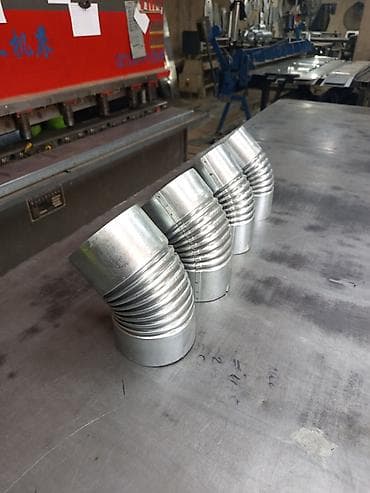 Гофрированные колена 90° для вентиляции/дымоудаления д100 д125.п.о