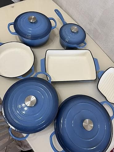 marvel legends: НОВЫЙ 🔥Набор кухонной посуды из эмалированного чугуна, 7 штук в — 1