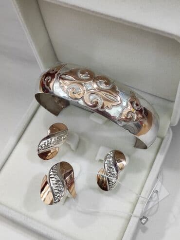 свадебные платья от производителя: Серебряный Набор+ Билетик Серебро с напылением золото 925 пробы — 1