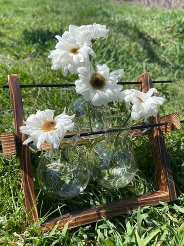 фляги купить: Декоративные колбы • Деревянная подставка • 3 стеклянные колбочки • — 3