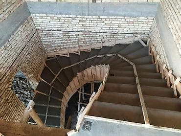 лесницы бетон: Бетонная лестница Для дома, Форма лестницы: Много-маршевая — 1